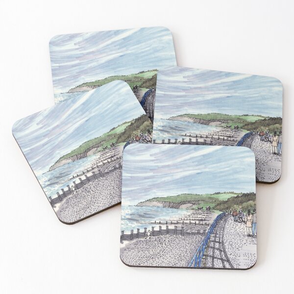 Item preview, Beautiful white cliff sea front at the Seven Sisters - Urban sketch designed and sold by LeMooMooSketch.