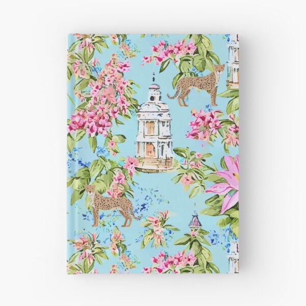 Item preview, Chinoiserie with pagodas and cheetahs designed and sold by SophieClimaArt.