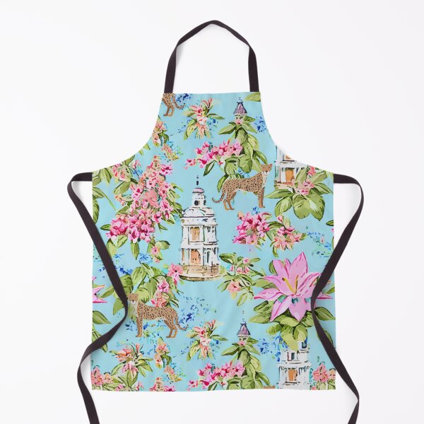Item preview, Chinoiserie with pagodas and cheetahs designed and sold by SophieClimaArt.