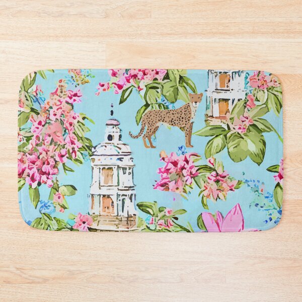 Item preview, Chinoiserie with pagodas and cheetahs designed and sold by SophieClimaArt.