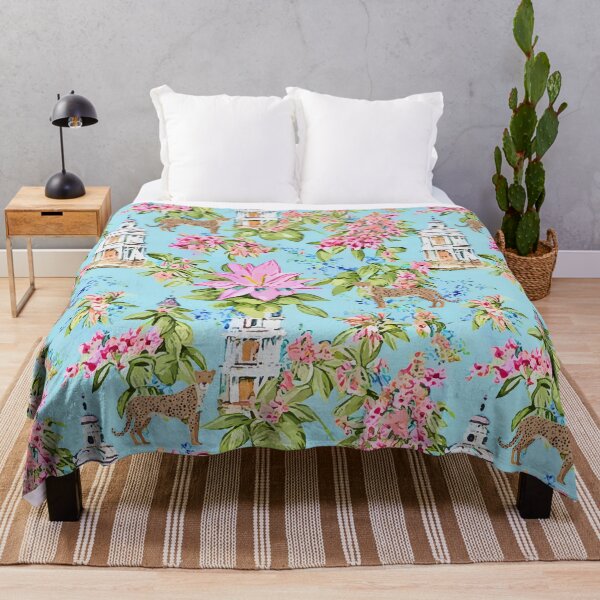 Item preview, Chinoiserie with pagodas and cheetahs designed and sold by SophieClimaArt.
