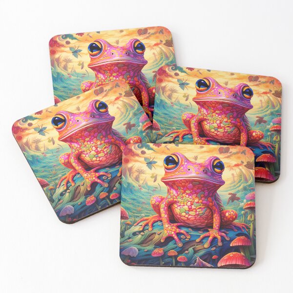 Item preview, Psychedelic Frog: A Surreal Journey Through Colorful Wonderland designed and sold by Retro Type.