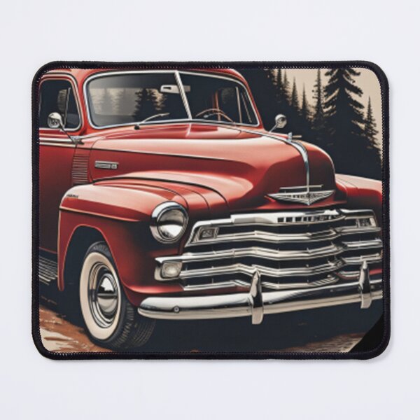 Artikelvorschau, Vintages rotes Pickup-Truck-Design für Liebhaber von klassischen Autos und rustikalem Dekor entworfen und verkauft von Nostalgic-co.