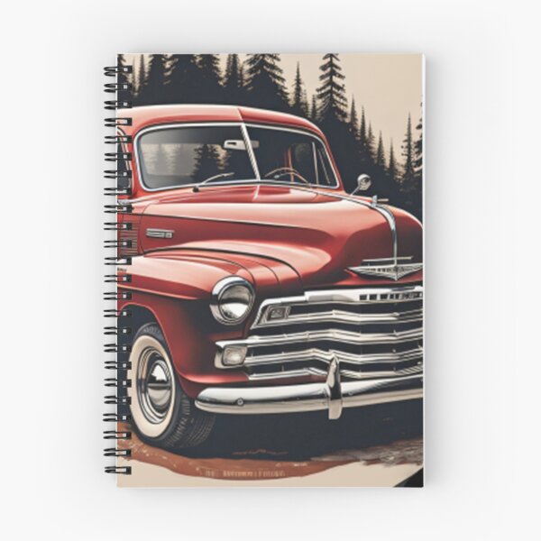 Artikelvorschau,  Vintages rotes Pickup-Truck-Design für Liebhaber von klassischen Autos und rustikalem Dekor entworfen und verkauft von Nostalgic-co.