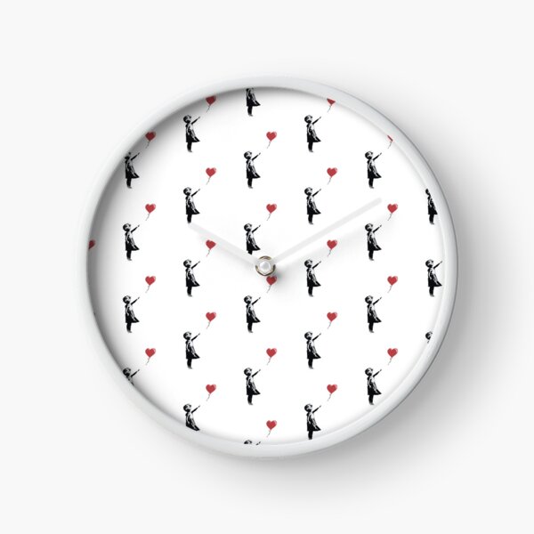 Banksy Balloon Girl Clocks for Sale | Redbubble