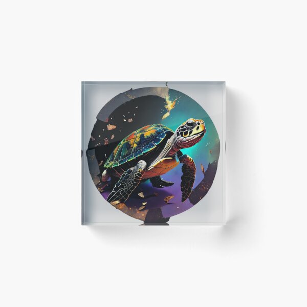 Item preview, Space Odyssey with a Cosmic Turtle designed and sold by YassCreative.