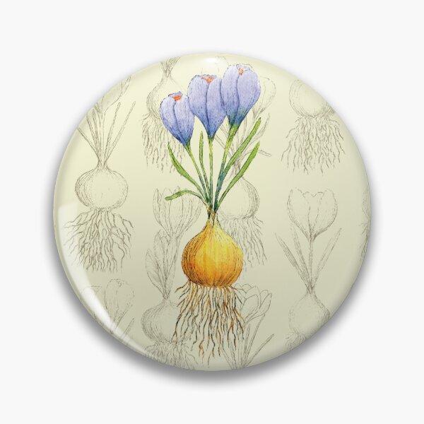 Item preview, Yellow and Purple Spring Crocuses Watercolor Botanical Pattern designed and sold by AlicjaCurioseur.