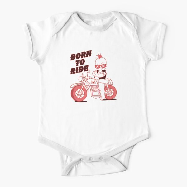 Born To Ride - Biker Baby Short Sleeve Baby One-Piece