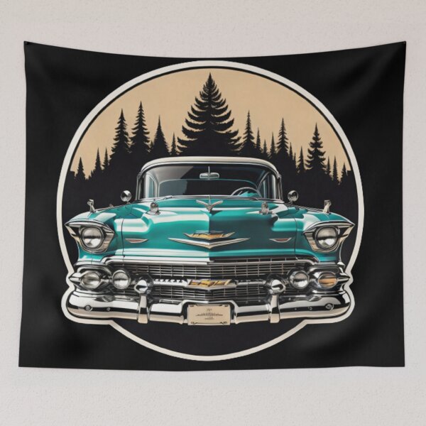Artikelvorschau, Vintage Chevrolet Bel Air-Design für klassische amerikanische Auto-Enthusiasten und Retro-Design-Liebhaber entworfen und verkauft von Nostalgic-co.