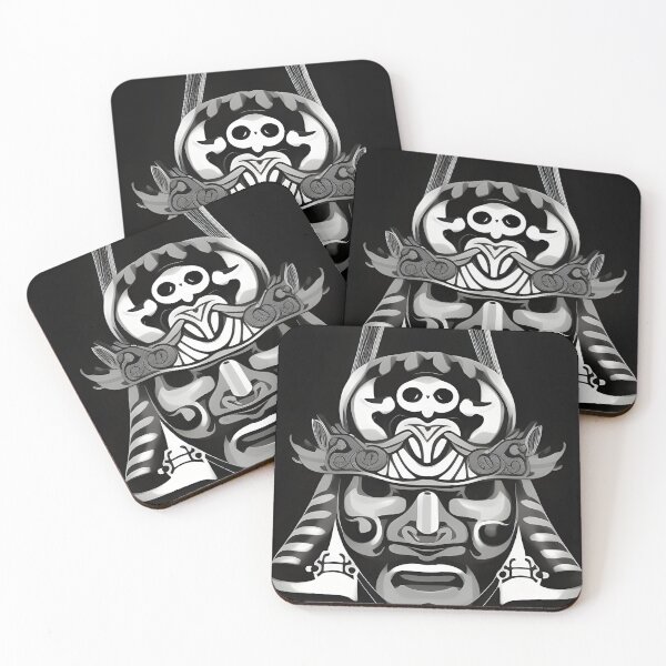 Item preview, White samurai warrior mask designed and sold by brandway.