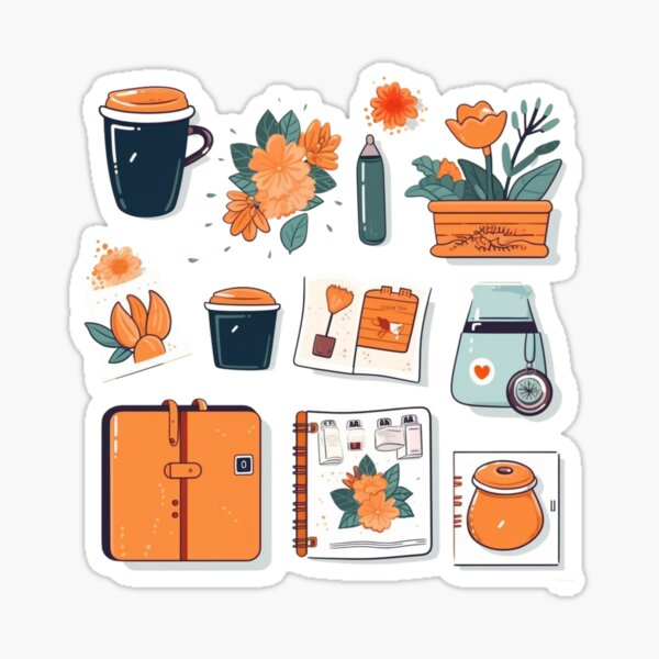 Dreamy Aesthetic Sunset Cloud Polaroid Sticker Bullet Journal Stickers,  Cute Stickers, Aesthetic Polaroid Stickers, Studio Ghibli Stickers 