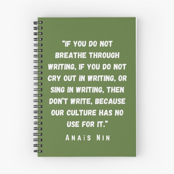 Item preview, Anaïs Nin quote: If you do not breathe through writing.... designed and sold by artbleed.