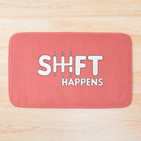 Item preview, Shift happens funny manual transmission car pun designed and sold by Donutlovers.