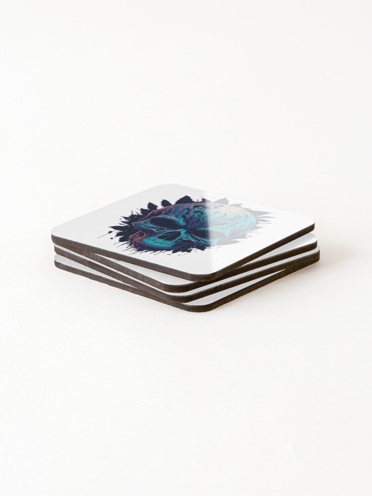Thumbnail 4 of 5, Coasters (Set of 4), Aztec Skull designed and sold by MazViris.