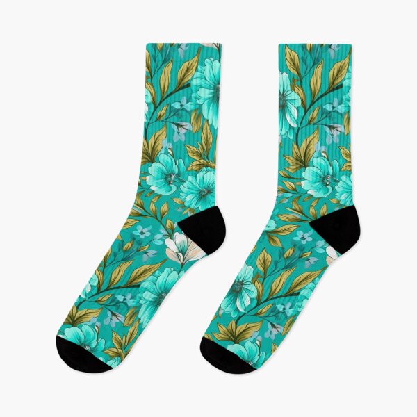 Item preview, Turquoise Floral Pattern designed and sold by dmanalili.
