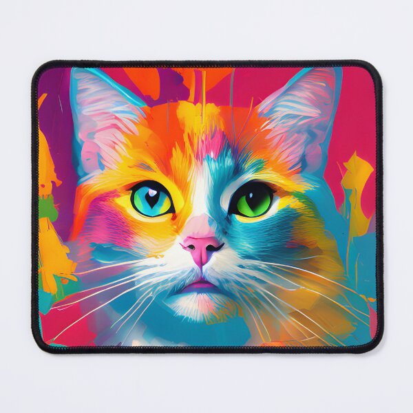 Item preview, Rainbow Pop Art Cat designed and sold by CatmaleonDesign.