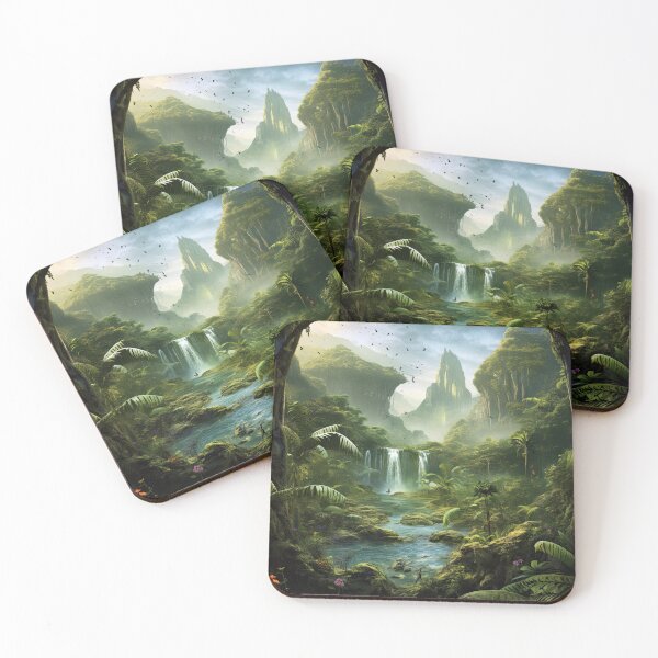 Item preview, Fantasy jungle and mountain designed and sold by paediilart.