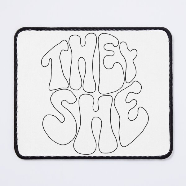 Item preview, They/She Retro Black Outline designed and sold by JessDaniArt.