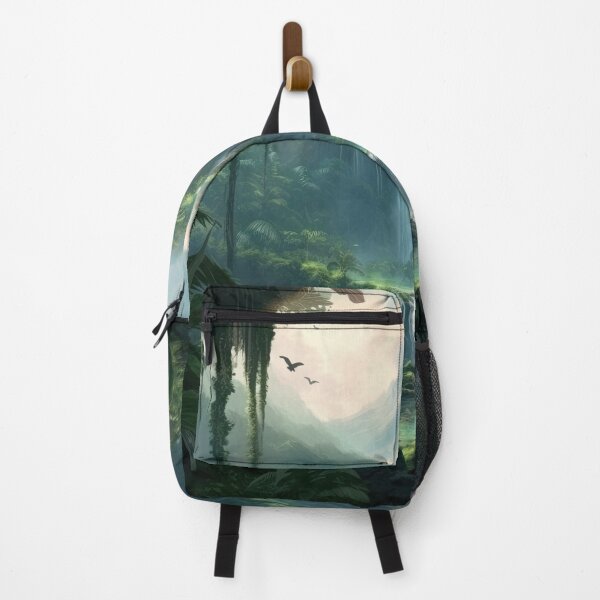 Item preview, Lush green fantasy jungle landscape designed and sold by paediilart.