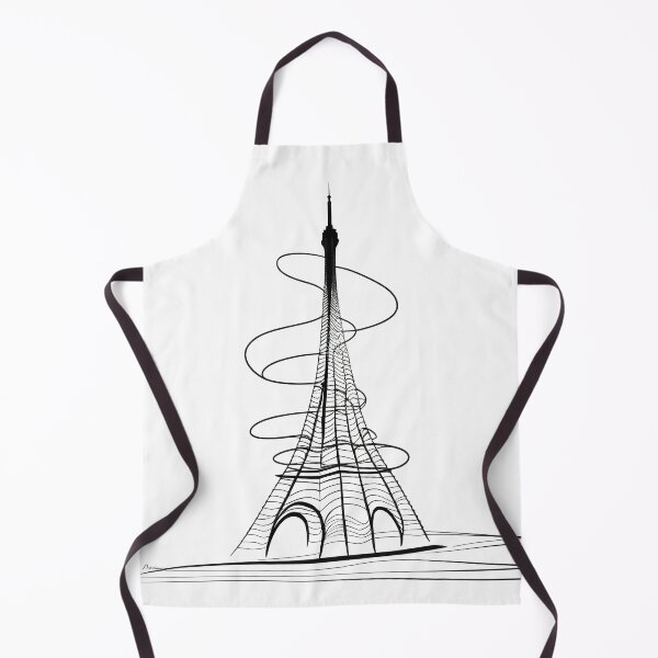 Item preview, Eiffel Tower Paris Monument Abstract Art Manual Drawing Black Lines Black and White Design Monochrome Parisian Life BW designed and sold by Univers Noir et Blanc.