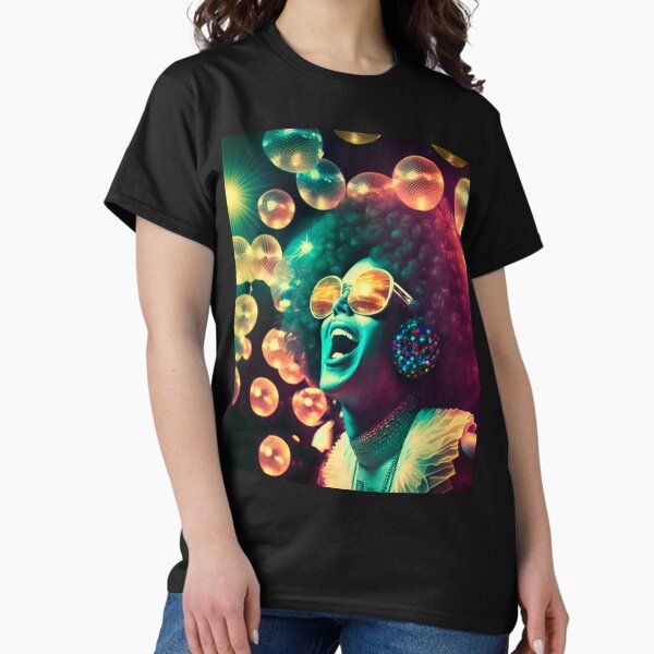Chica disco Vintage 1 Camiseta clásica