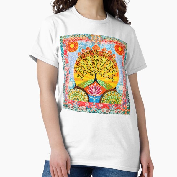 Tree of Life and Lotus Flower Classic T-Shirt