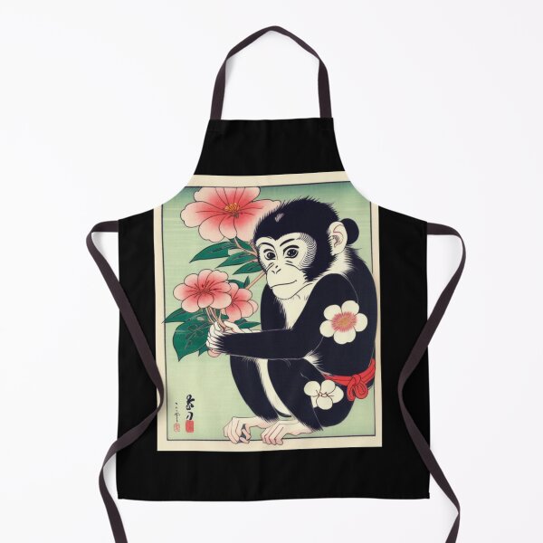Item preview, monkey with flowers designed and sold by EuropeanPrints.