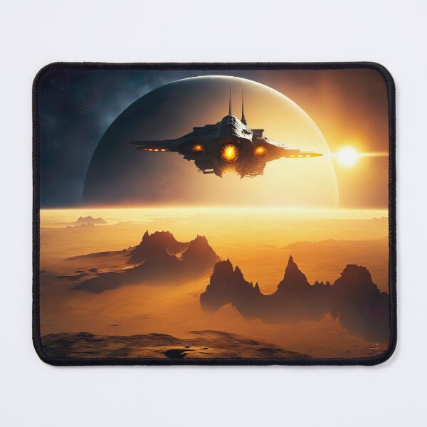 Item preview, Spaceship in orbit - science fiction designed and sold by unknown-places.
