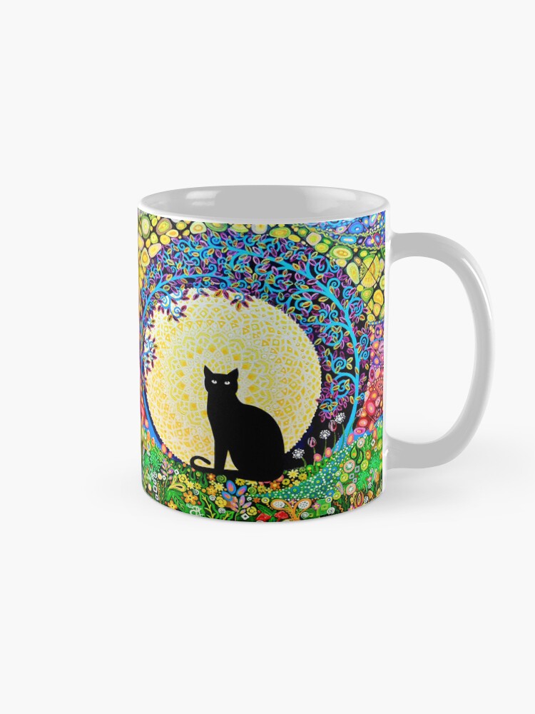 Thumbnail 5 of 6, Coffee Mug, Black Cat & Full Moon designed and sold by MarkBetsonArt.