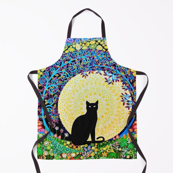 Item preview, Black Cat & Full Moon designed and sold by MarkBetsonArt.