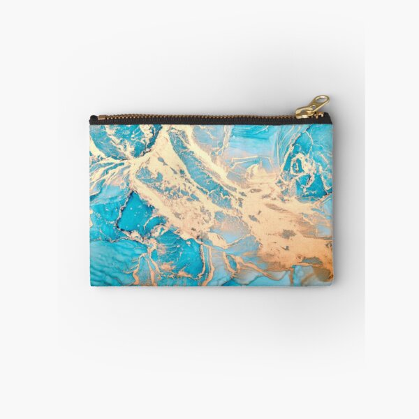 Item preview, Blue golden ink luxury abstract background, colorful marble texture, fluid art pattern wallpaper, paint mix underwater wavy spots and stains  designed and sold by MTShoppingLine.