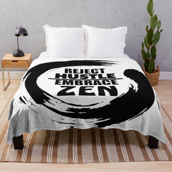 Item preview, Reject Hustle / Embrace Zen - Enso zen buddhism design. black version designed and sold by EldritchMagpie.
