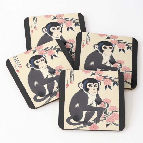 Item preview, monkey with flowers designed and sold by EuropeanPrints.