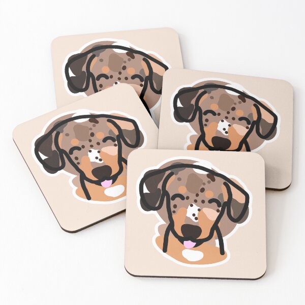 Item preview, Adorable Cute Dappled Dachshund Puppy Cartoon Style Sticker designed and sold by DHC-design.