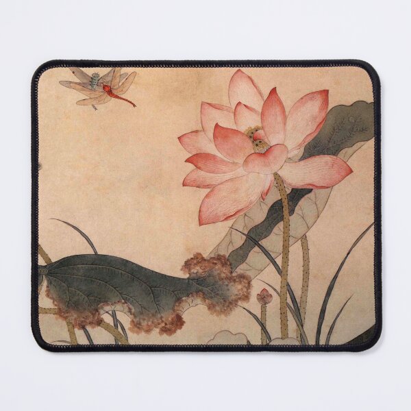 Item preview, Korean Painting Minhwa Lotus and Dragonflies designed and sold by tangerinemars.