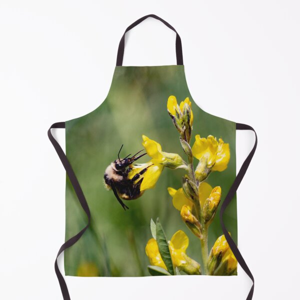 Item preview, Bumble bee pollinating a yellow flower designed and sold by Shizenkai.