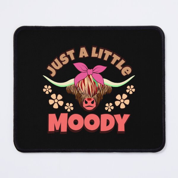 Item preview, Just a little moody- Cute and Funny T-shirt design - Sticker Redbubble designed and sold by bluehatgraphics.