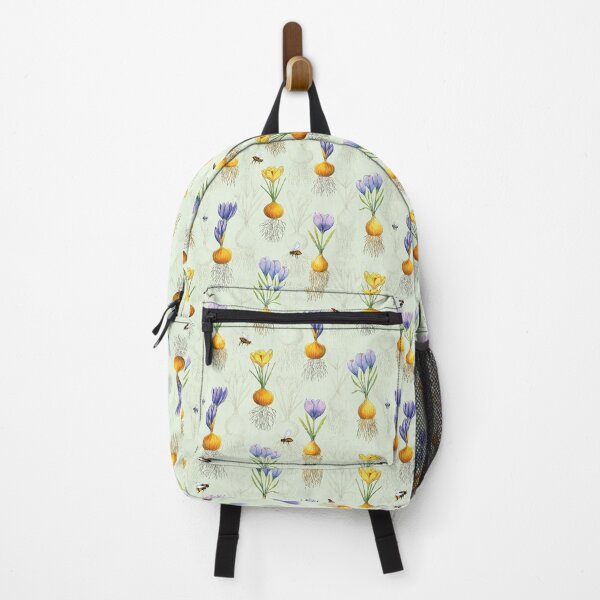 Item preview, Crocuses and Bugs Watercolor Spring Floral Pattern designed and sold by AlicjaCurioseur.