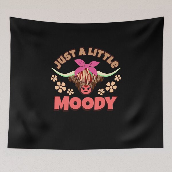 Item preview, Just a little moody- Cute and Funny T-shirt design - Sticker Redbubble designed and sold by bluehatgraphics.