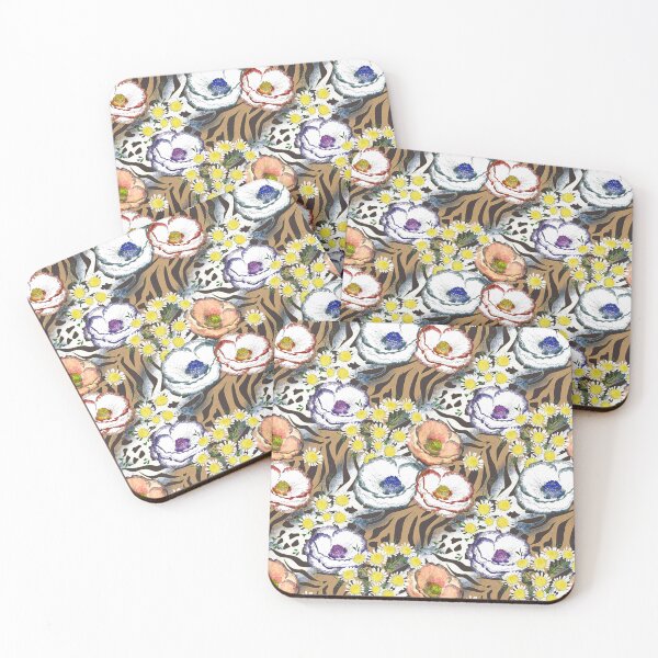 Item preview, Flowers on a tiger background.  designed and sold by marinaklykva.