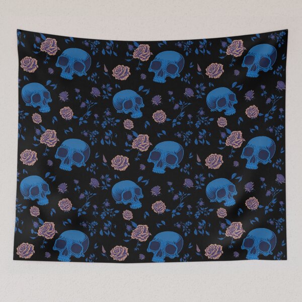 Item preview, Blue Skull Pattern designed and sold by Seljomoon.