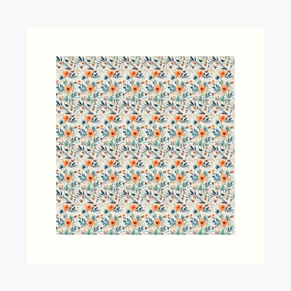 Item preview, Boho Floral Water Color Style Pattern Print 1 designed and sold by Alphin Tom.