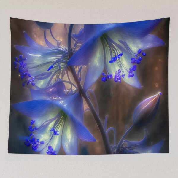Item preview, Beautiful glowing flowers -  Blue Bell  designed and sold by Red Witch Art.