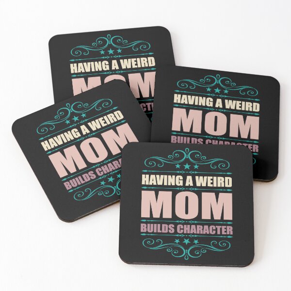 Item preview, Having A weird moms build character t-shirt design - Sticker Redbubble designed and sold by bluehatgraphics.