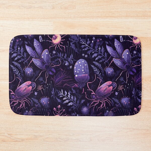 Item preview, Violet Beetle Night Garden Mania Abstract Pattern designed and sold by JaimeLikes.