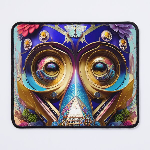 Item preview, Robotic head with flowers, illustration. designed and sold by HAKKI ARSLAN.