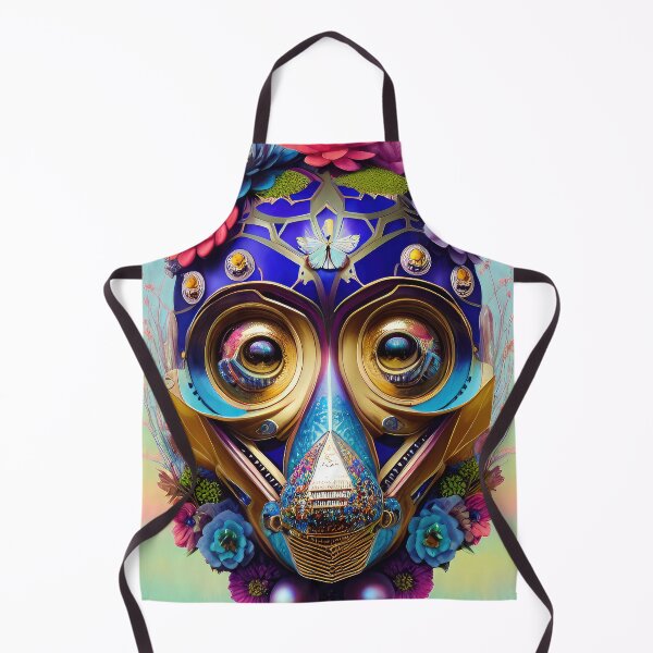 Item preview, Robotic head with flowers, illustration. designed and sold by HAKKI ARSLAN.