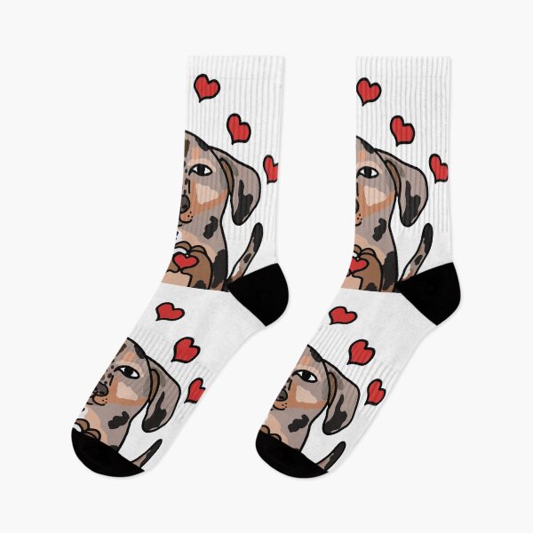 Item preview, Loveable Dapple Doxie Cupid Style with Hearts  designed and sold by DHC-design.