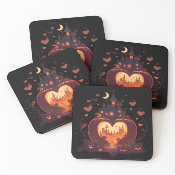 Item preview, Halloween castle in the shape of a heart designed and sold by No-No-Name.