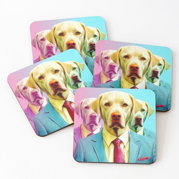 Item preview, Labrador dogs in costume pop art designed and sold by MDCGraphics.